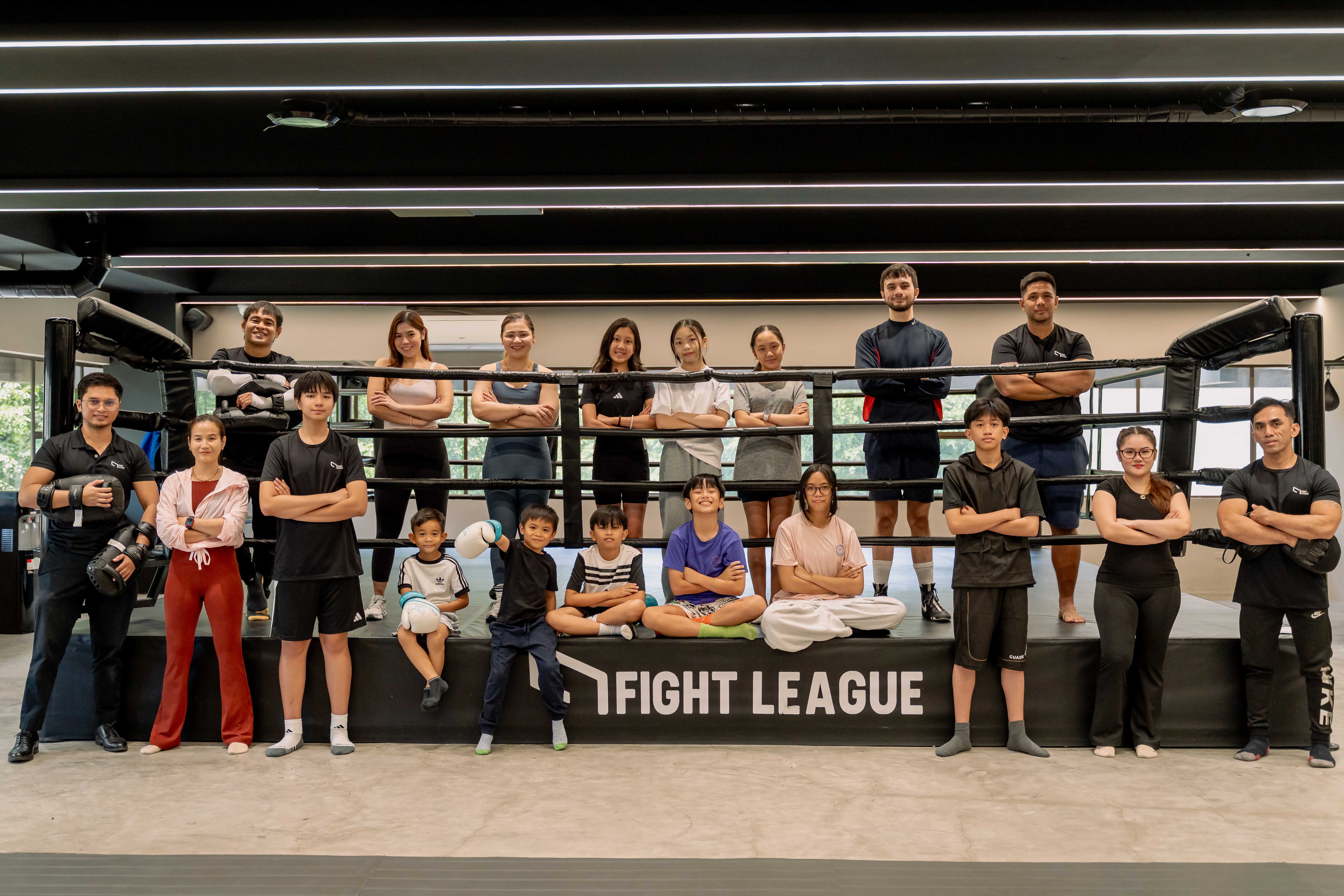 Fight League athletes practicing boxing combinations